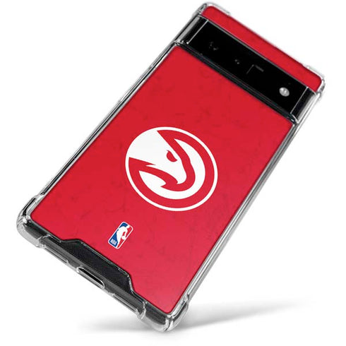 NBA Atlanta Hawks Distressed Google Pixel 6 Clear Case